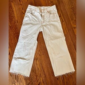 SLVRLAKE Cropped White Jeans